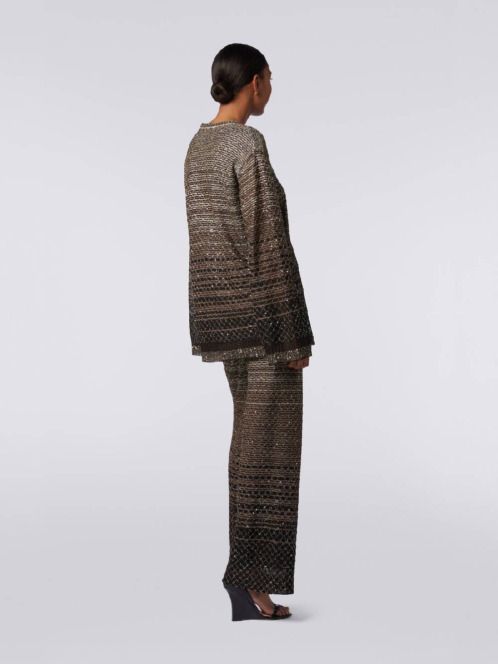 M Missoni Pullover girocollo in misto viscosa dégradé con paillettes Italy