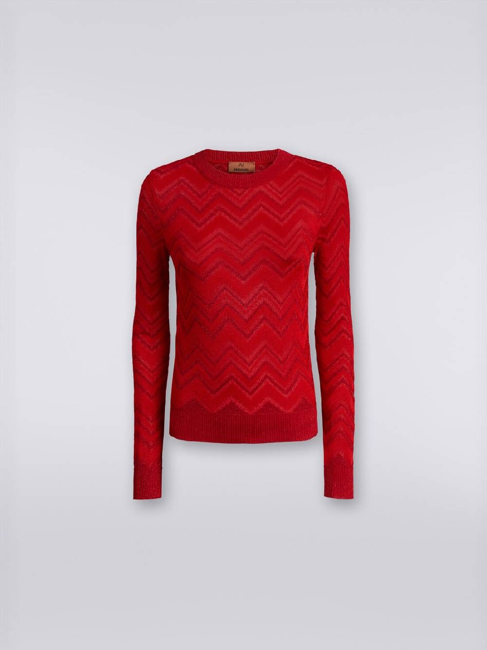 M Missoni Maglia girocollo in misto viscosa zig zag con lurex Italia