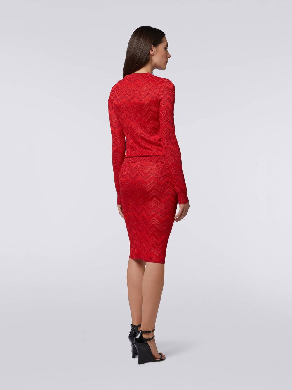 M Missoni Maglia girocollo in misto viscosa zig zag con lurex Italia