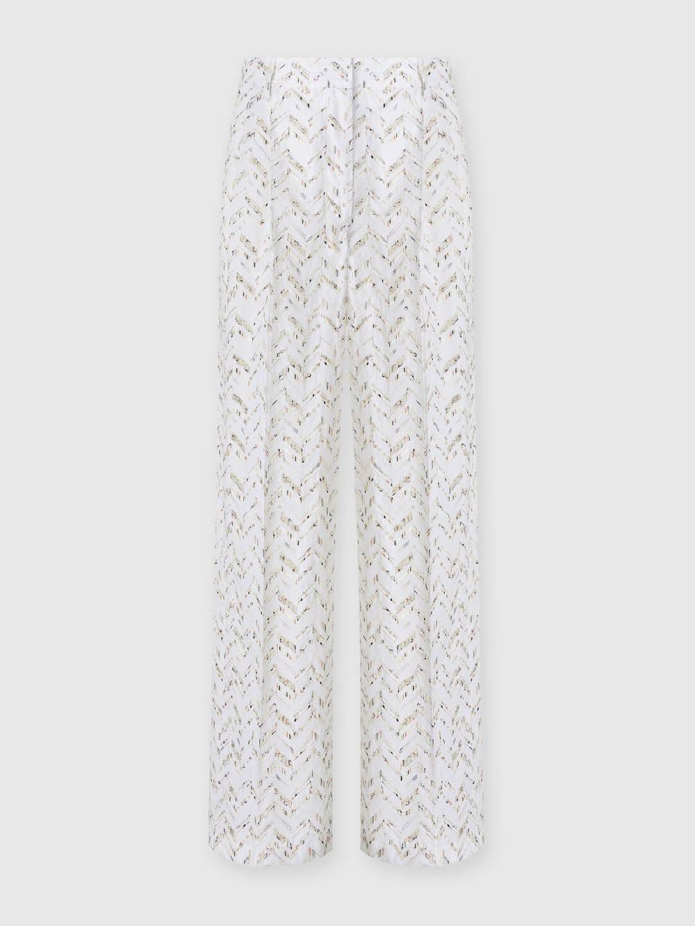 M Missoni Pantaloni in popeline di cotone con pizzo sangallo Vendita