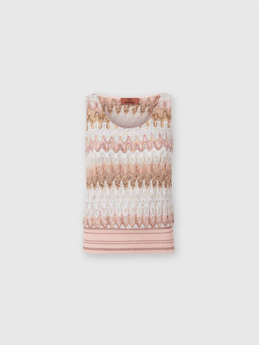 M Missoni Canottiera in misto viscosa lamé con motivo a onde Promozione