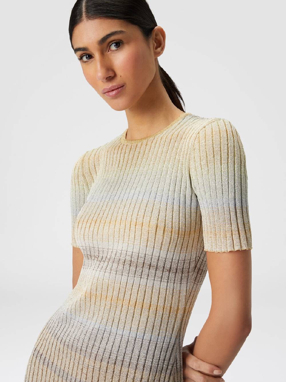 M Missoni Mini-abito girocollo a costine con lurex Soddisfazione Garantita