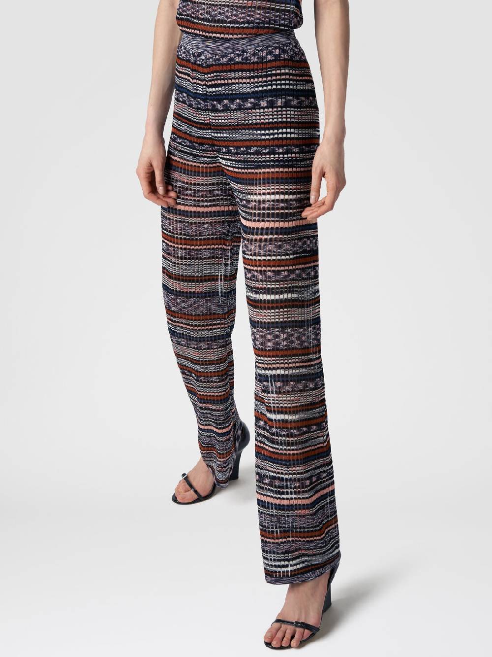M Missoni Pantaloni a costine in maglia di viscosa fiammata Negozi Online