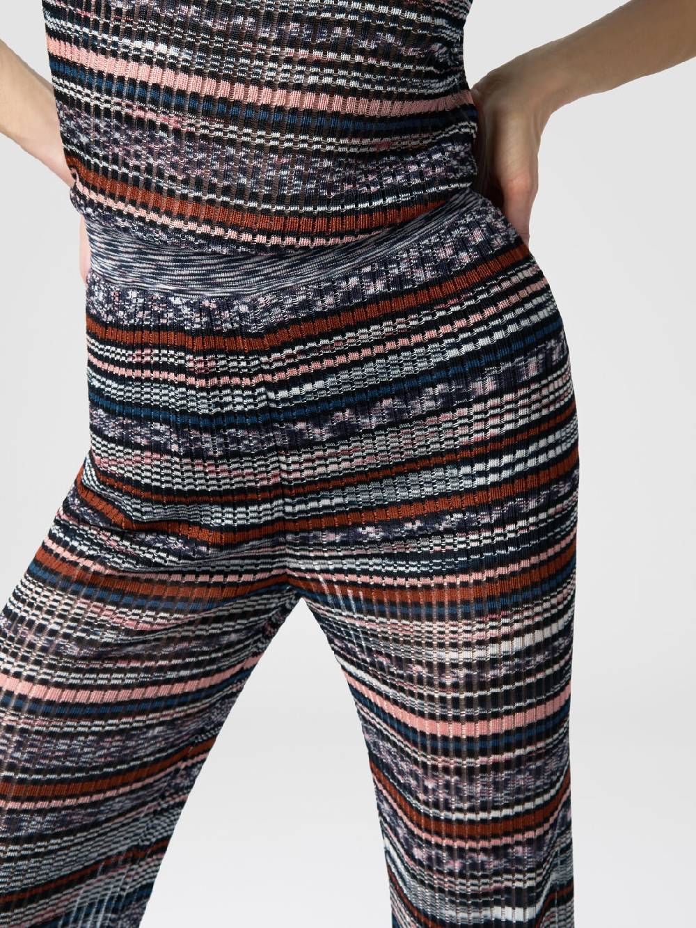 M Missoni Pantaloni a costine in maglia di viscosa fiammata Negozi Online