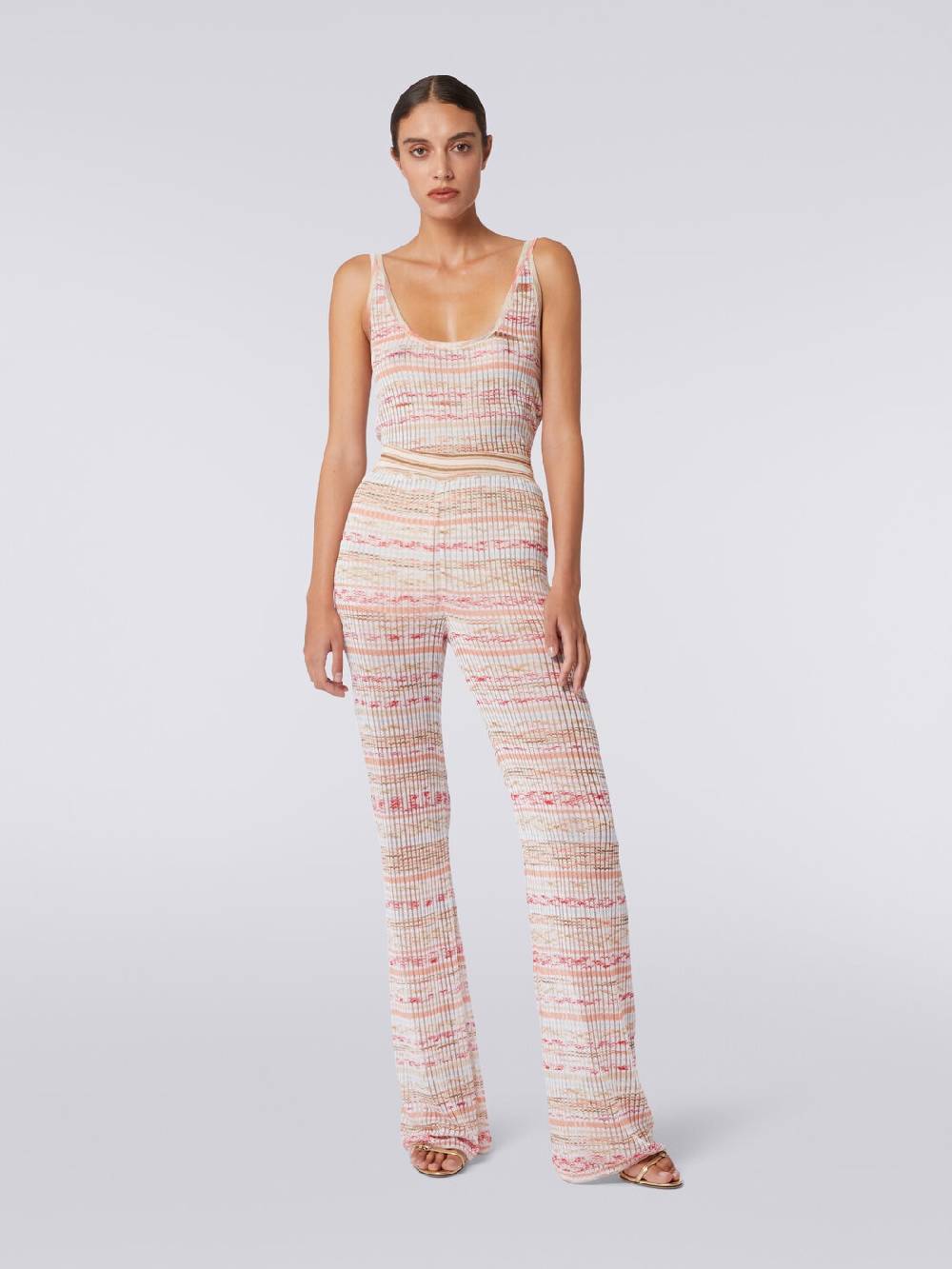 M Missoni Pantaloni a costine in maglia di viscosa fiammata