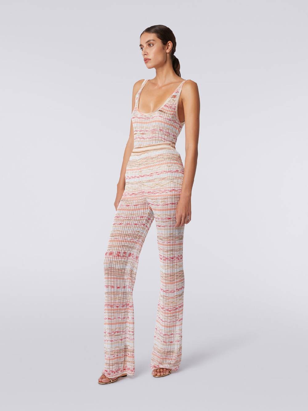 M Missoni Pantaloni a costine in maglia di viscosa fiammata Consegna Veloce