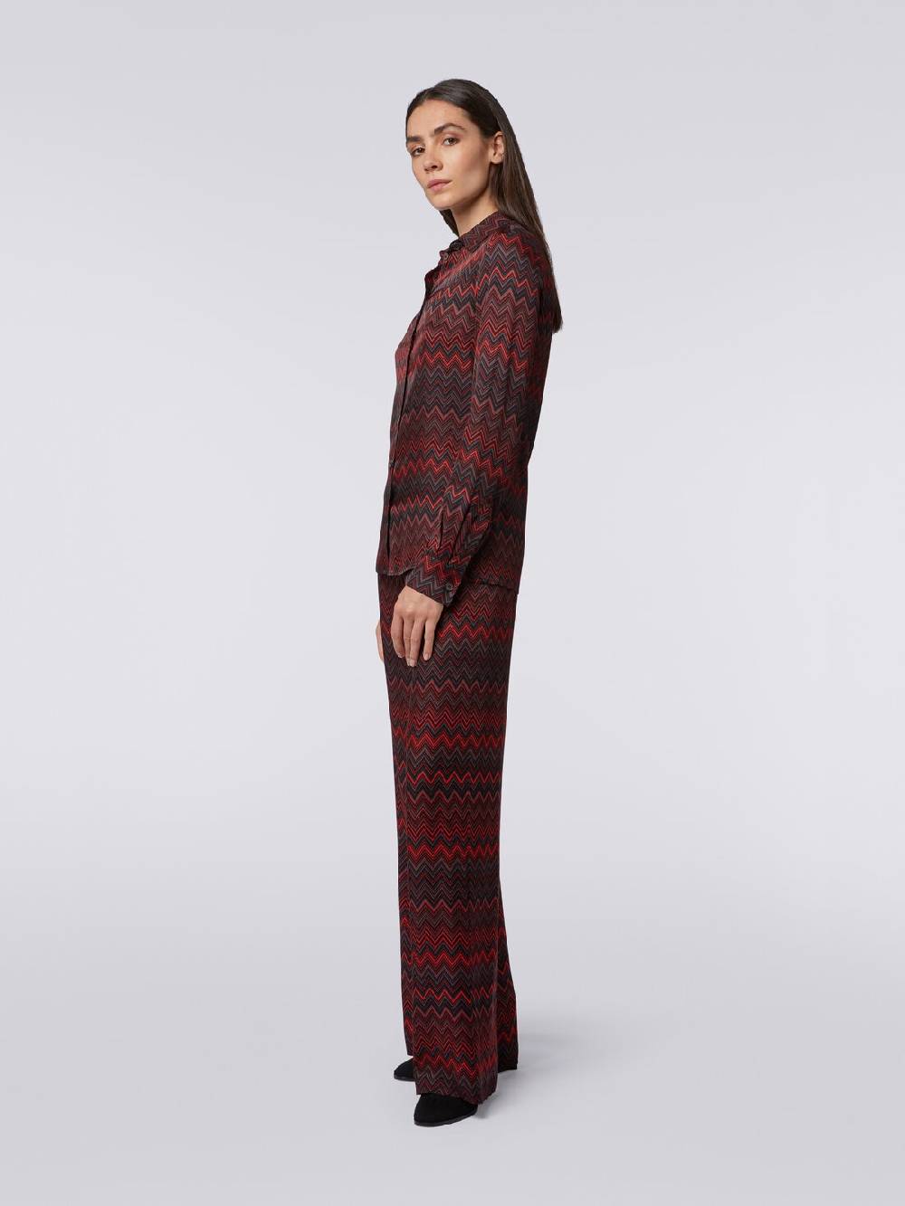 M Missoni Pantaloni in viscosa jacquard a zig zag Fino Al -60%