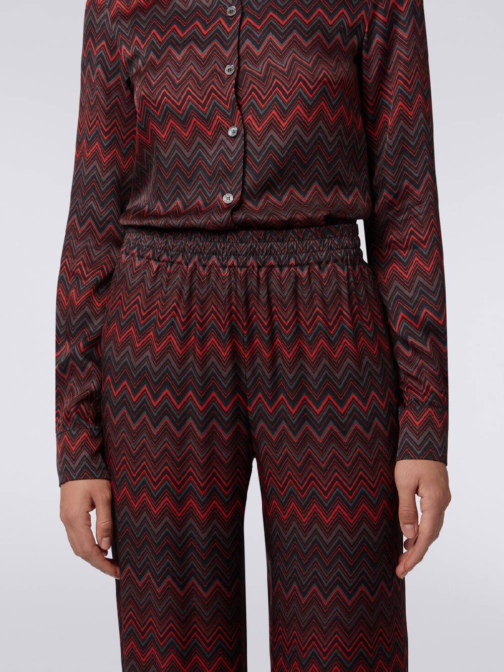 M Missoni Pantaloni in viscosa jacquard a zig zag Fino Al -60%