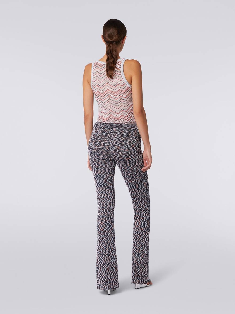 M Missoni Pantaloni flare in misto viscosa fiammata Prezzo Ridotto