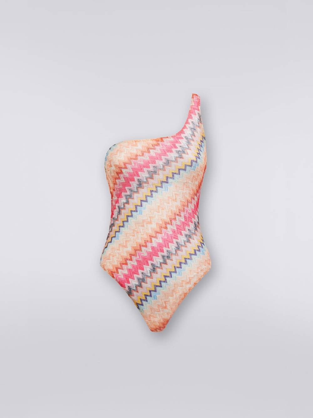 M Missoni Costume intero monospalla in viscosa chevron Novità