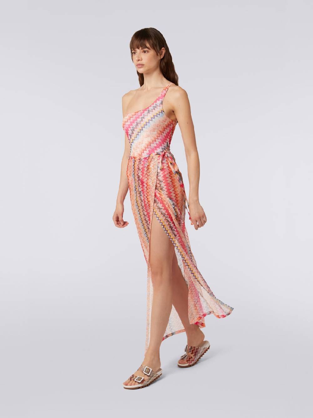 M Missoni Gonna lunga copricostume in tulle chevron Presa