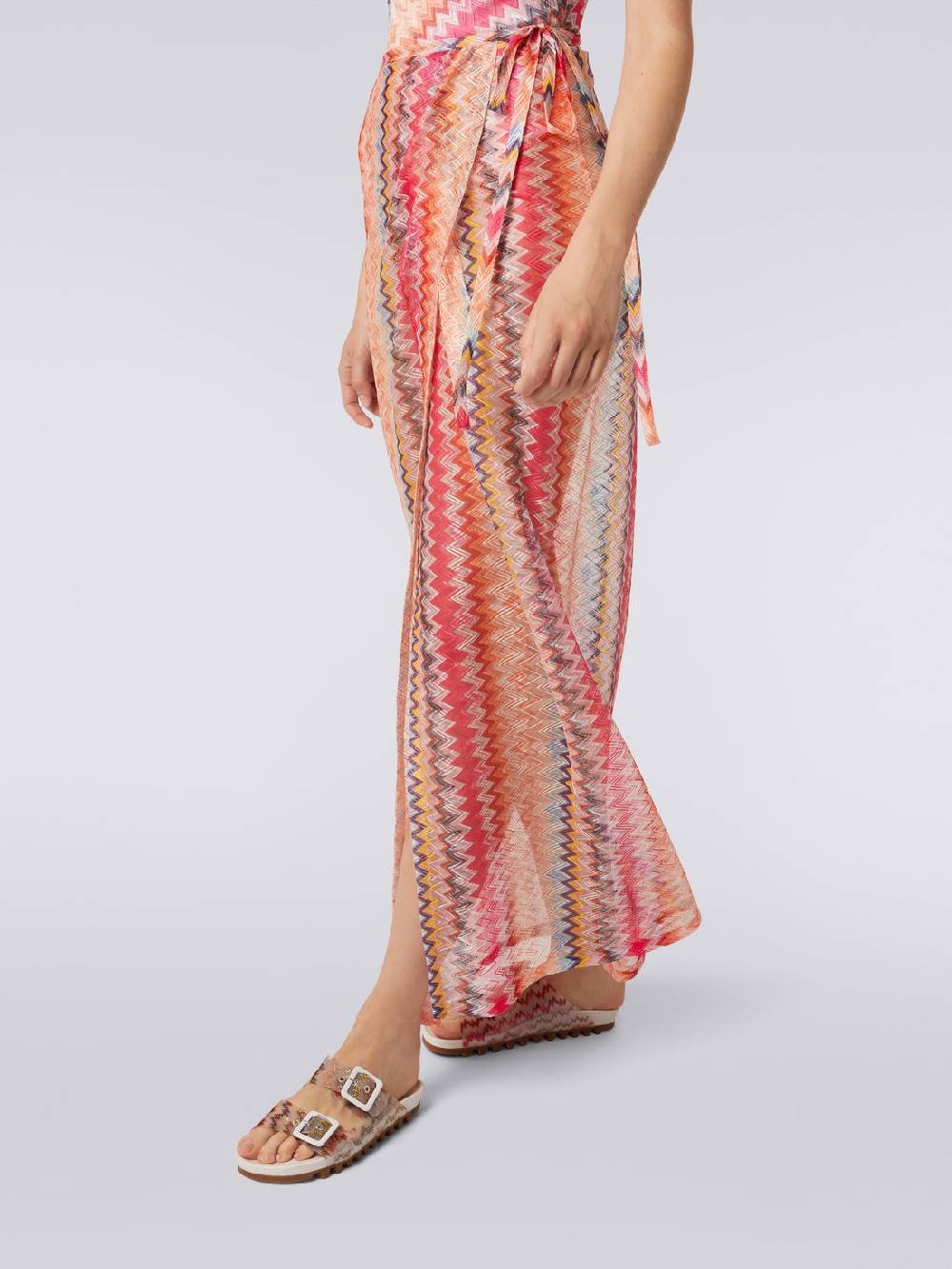 M Missoni Gonna lunga copricostume in tulle chevron Presa