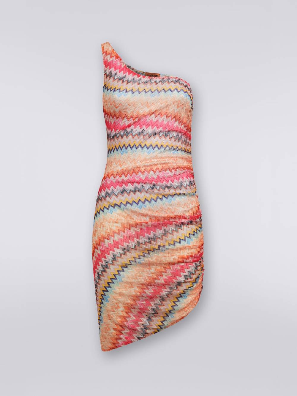 M Missoni Copricostume corto monospalla in tulle chevron Economico