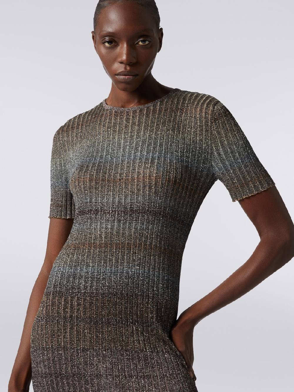 M Missoni Mini-abito girocollo a costine con lurex Outlet