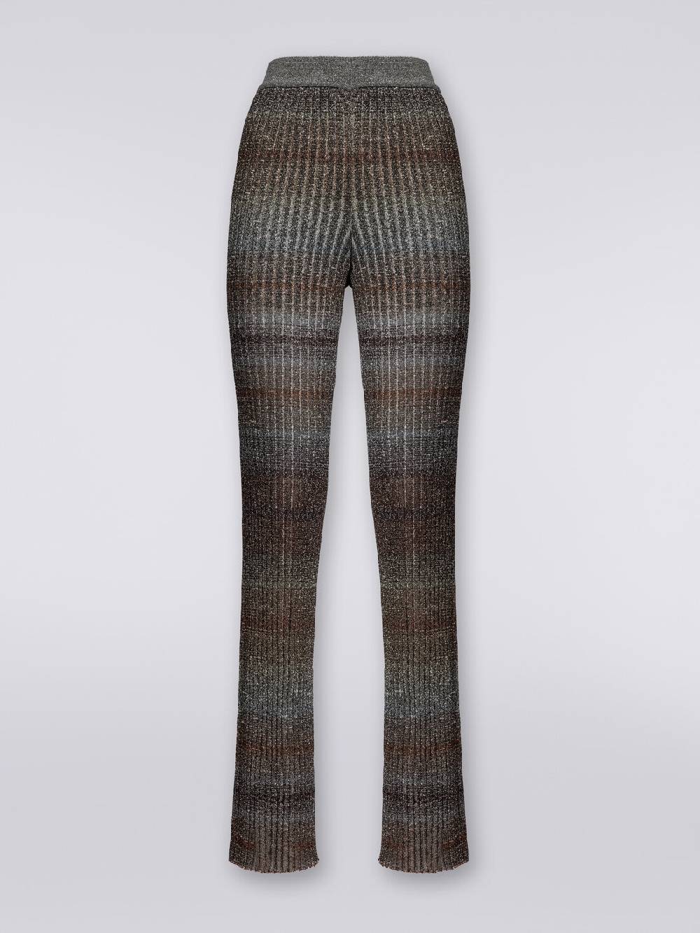 M Missoni Pantaloni dritti in viscosa e lurex a costine In Vendita