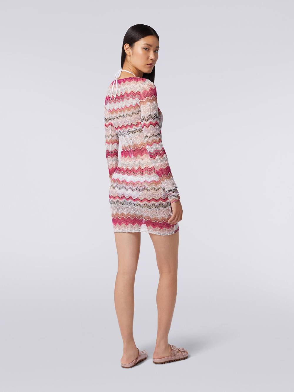 M Missoni Abito crochet zig zag con lurex Vendita Calda