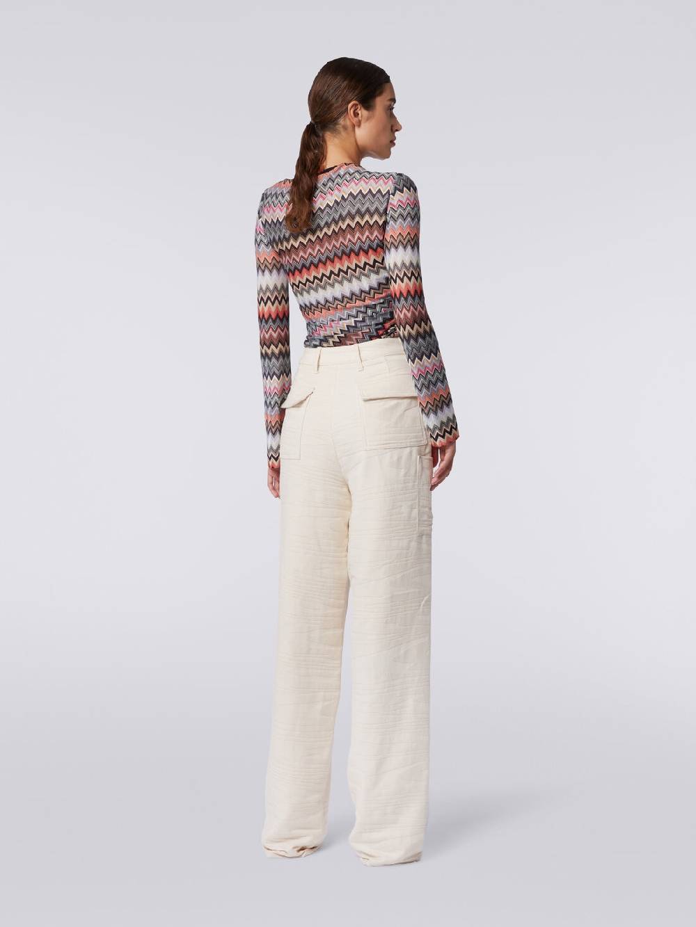M Missoni Cargo pants in cotone fiammato Vendite Flash