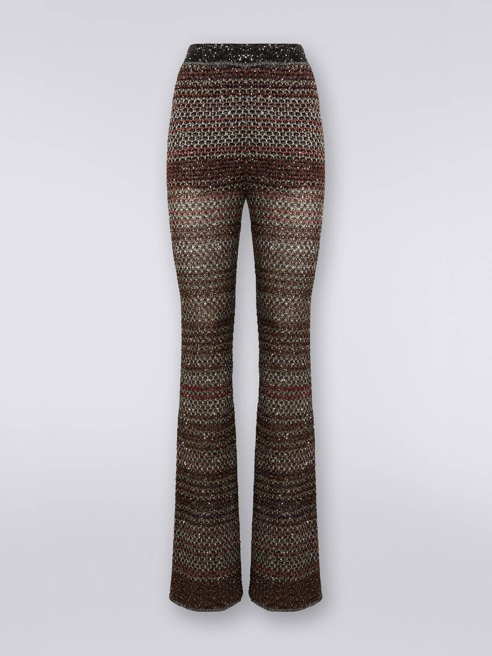M Missoni Pantaloni in maglia a rete con applicazione di paillettes Spedizione gratuita