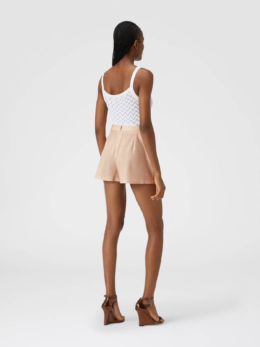 M Missoni Shorts in misto viscosa lamé chevron Sconto di tempo limitato