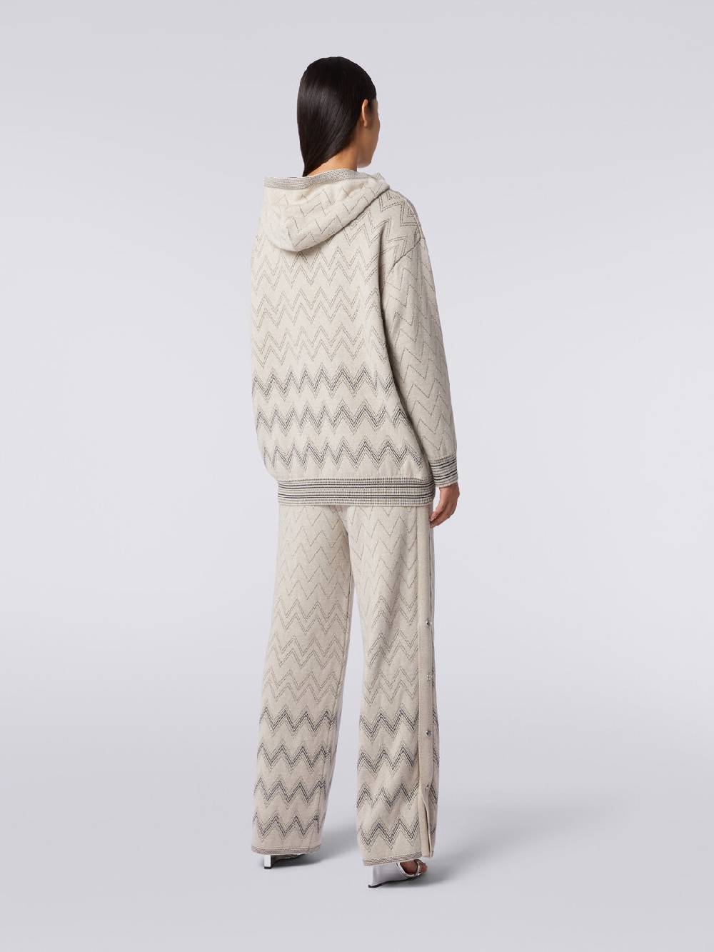 M Missoni Joggers in lana e viscosa zig zag con lurex Negozio online di fabbrica
