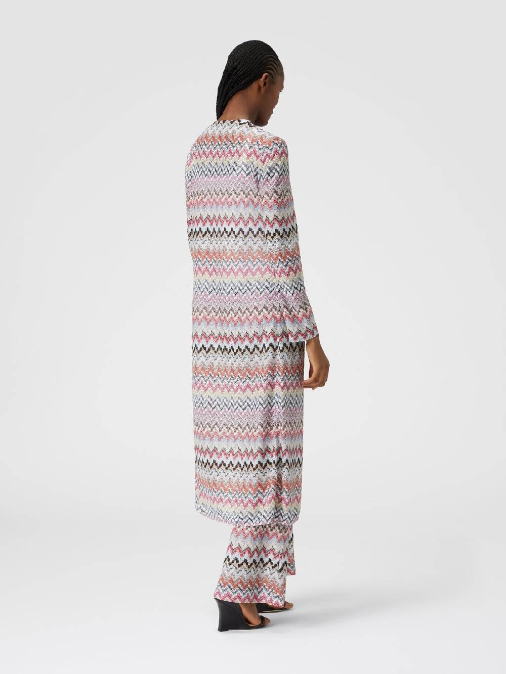M Missoni Pantaloni flare in misto viscosa lamé zig zag Prezzo di fabbrica