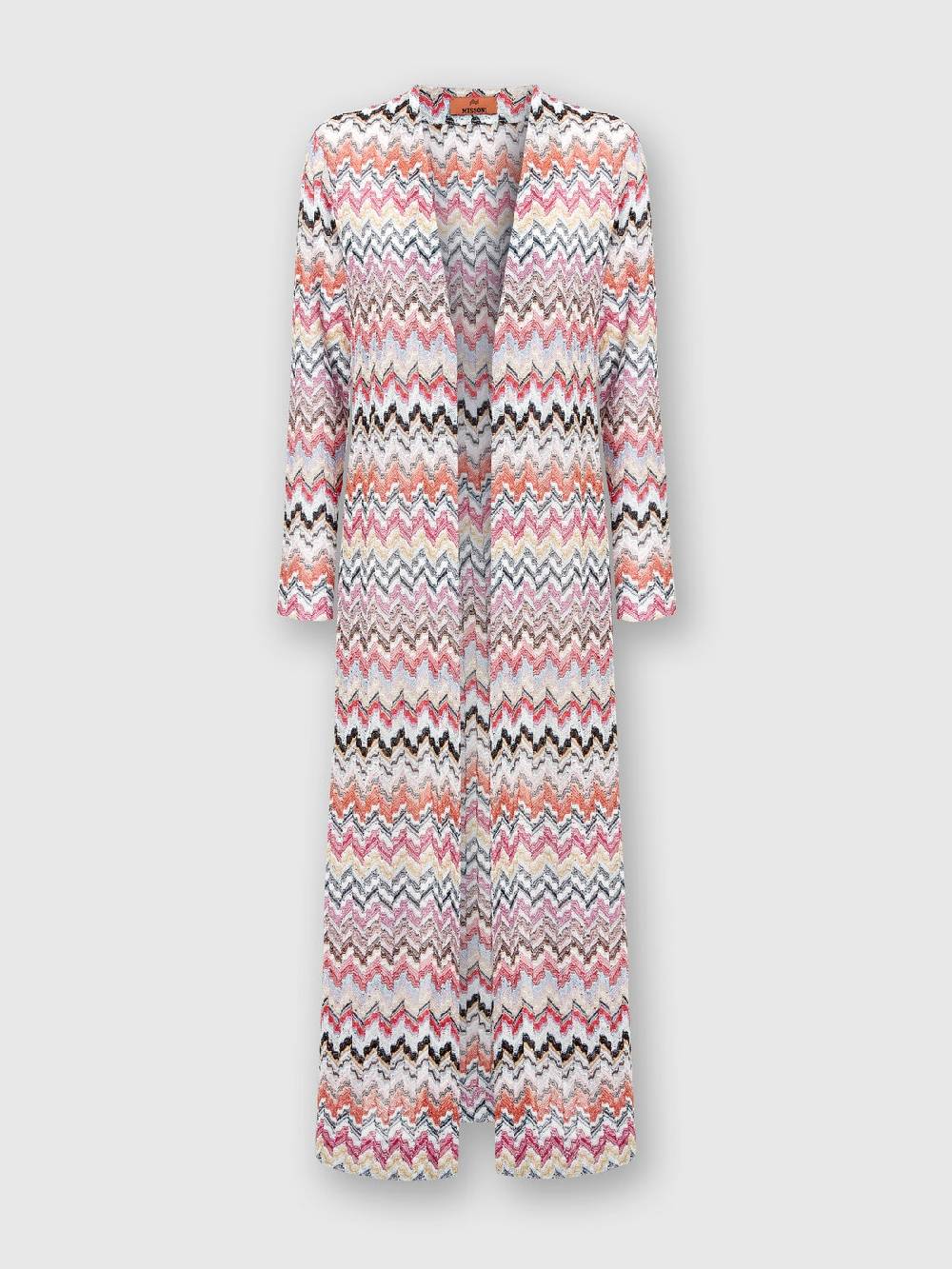 M Missoni Cardigan lungo in maglia lamé zig zag Offerta speciale