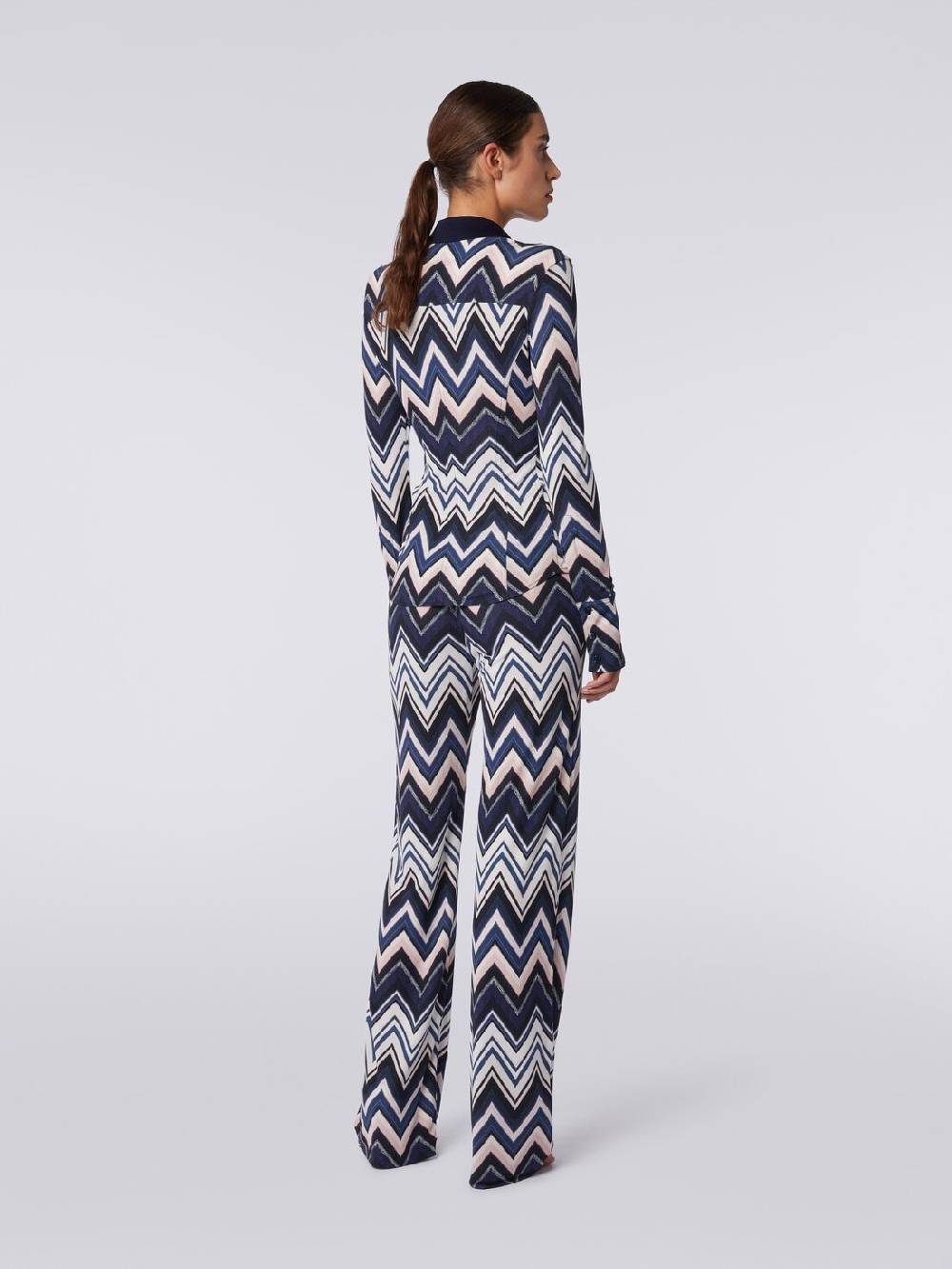 M Missoni Pantaloni in viscosa con stampa zig zag Offerta natalizia