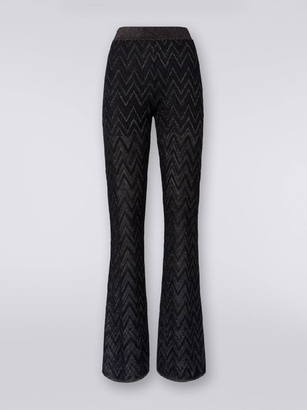 M Missoni Pantaloni in maglia di viscosa zig zag con lurex Offerta Anniversario