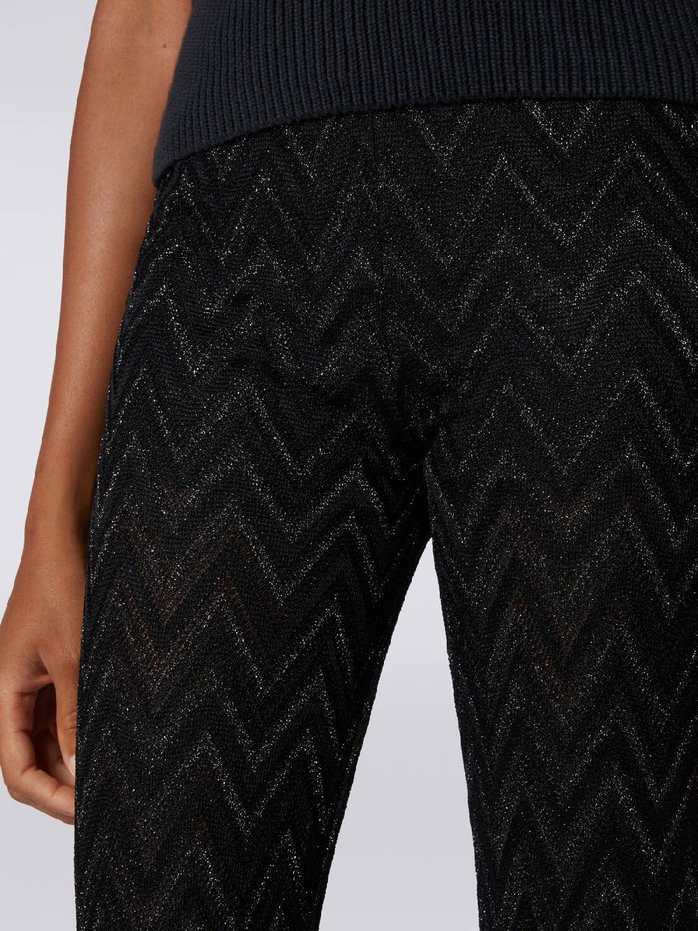 M Missoni Pantaloni in maglia di viscosa zig zag con lurex Offerta Anniversario