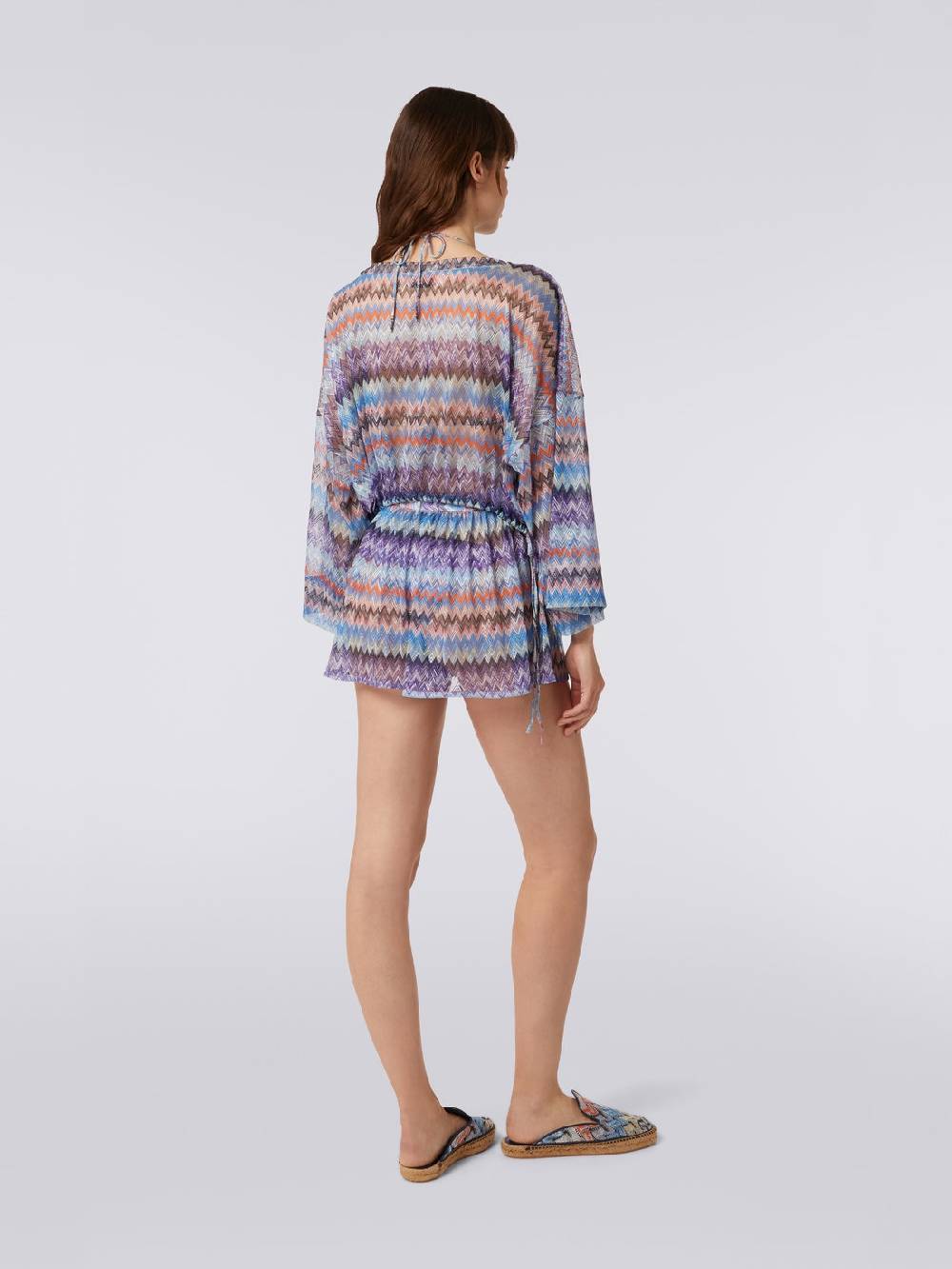 M Missoni Blusa copricostume in tulle di viscosa chevron Online Outlet