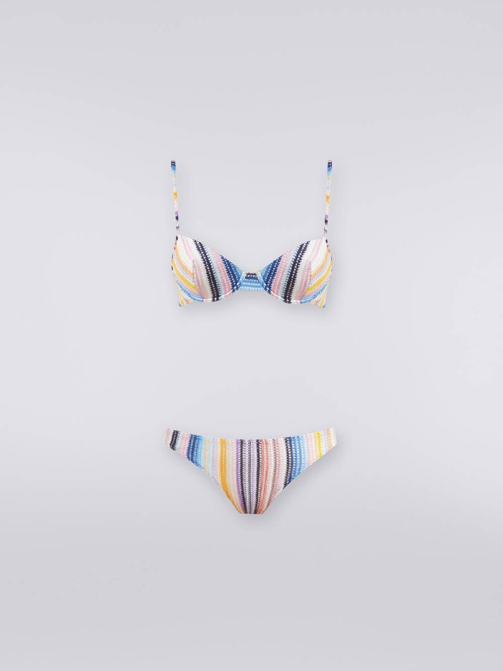 M Missoni Bikini in maglia di viscosa rigata