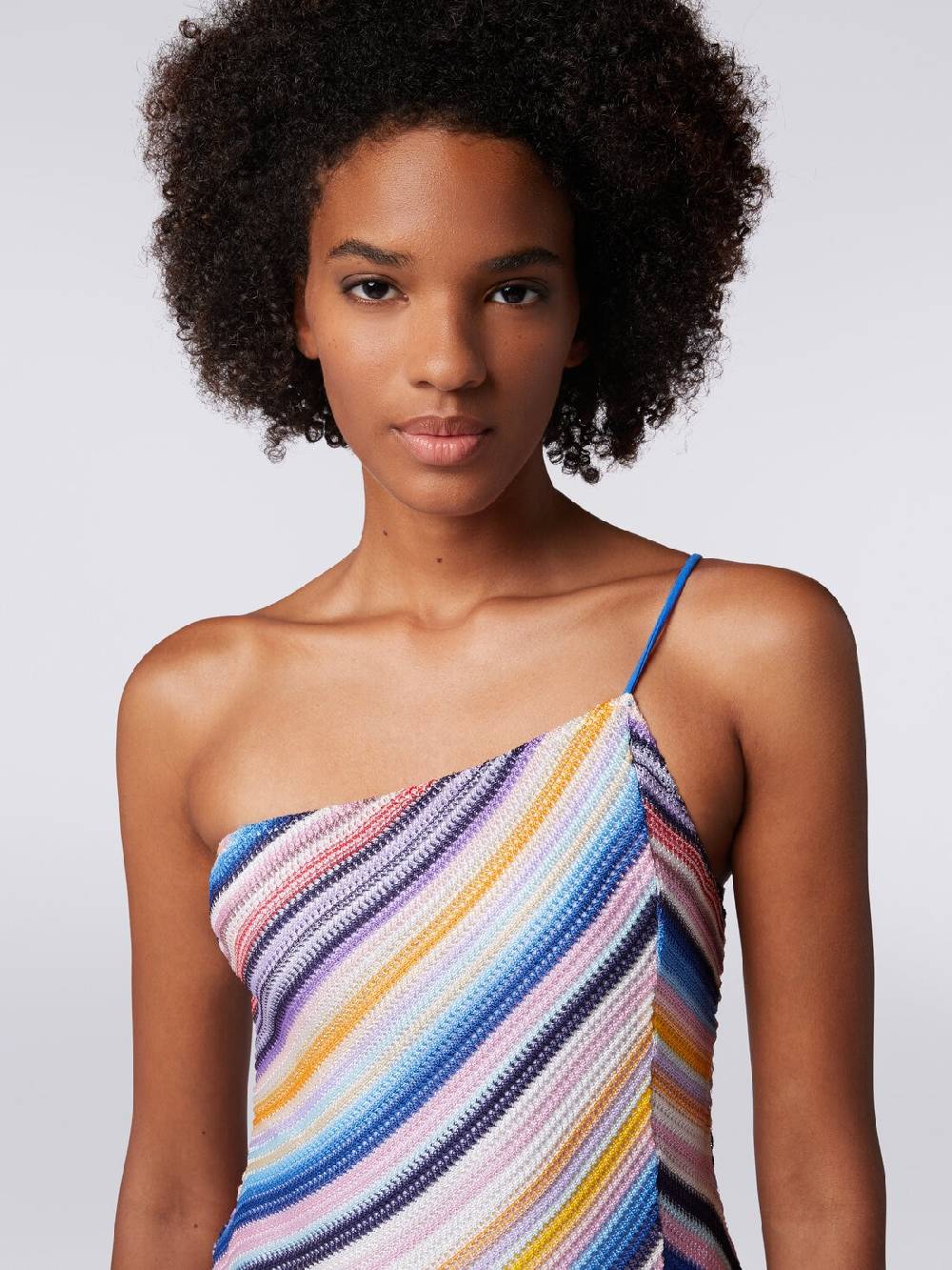 M Missoni Costume intero monospalla in crochet rigato Offerte esclusive
