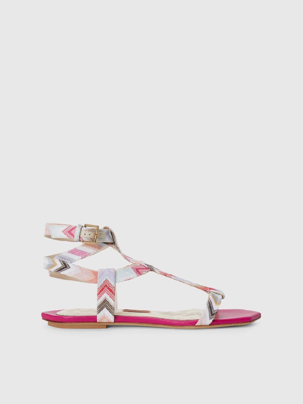 M Missoni Sandali bassi in tessuto zig zag Ultimi due giorni