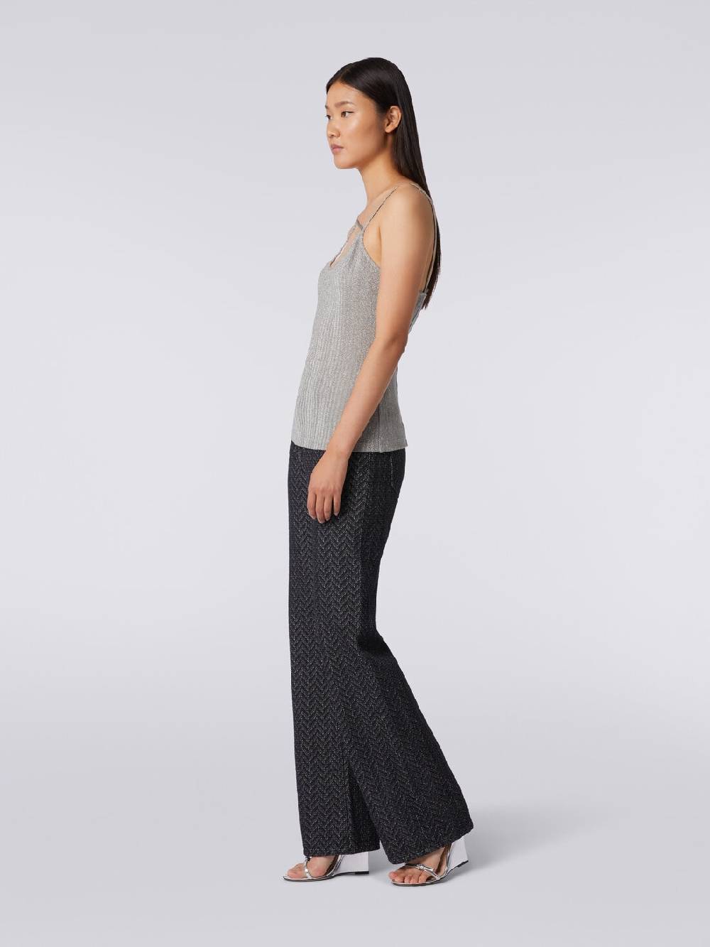 M Missoni Canottiera in cotone e viscosa lamé Fino al 50% di sconto