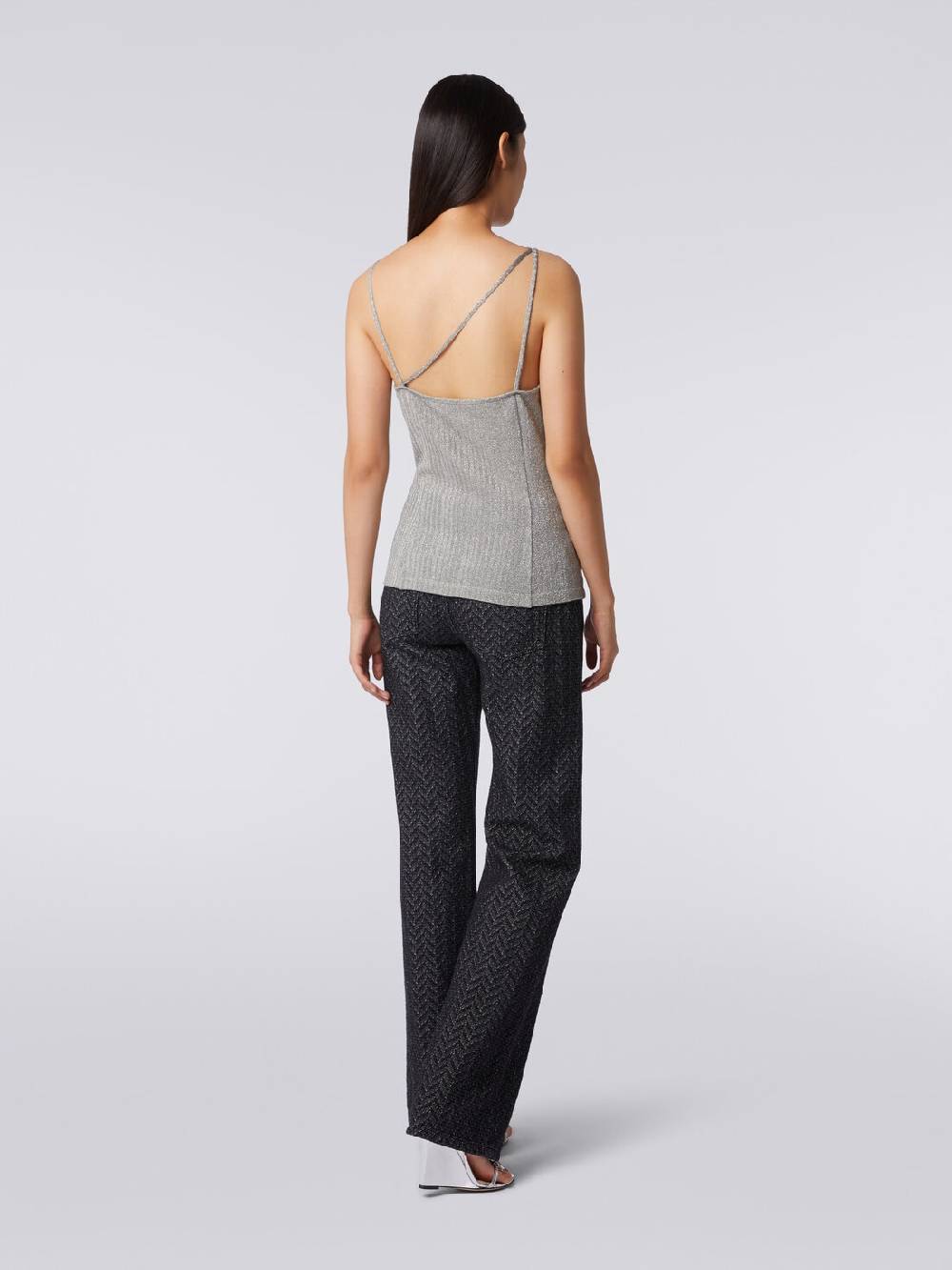 M Missoni Canottiera in cotone e viscosa lamé Fino al 50% di sconto