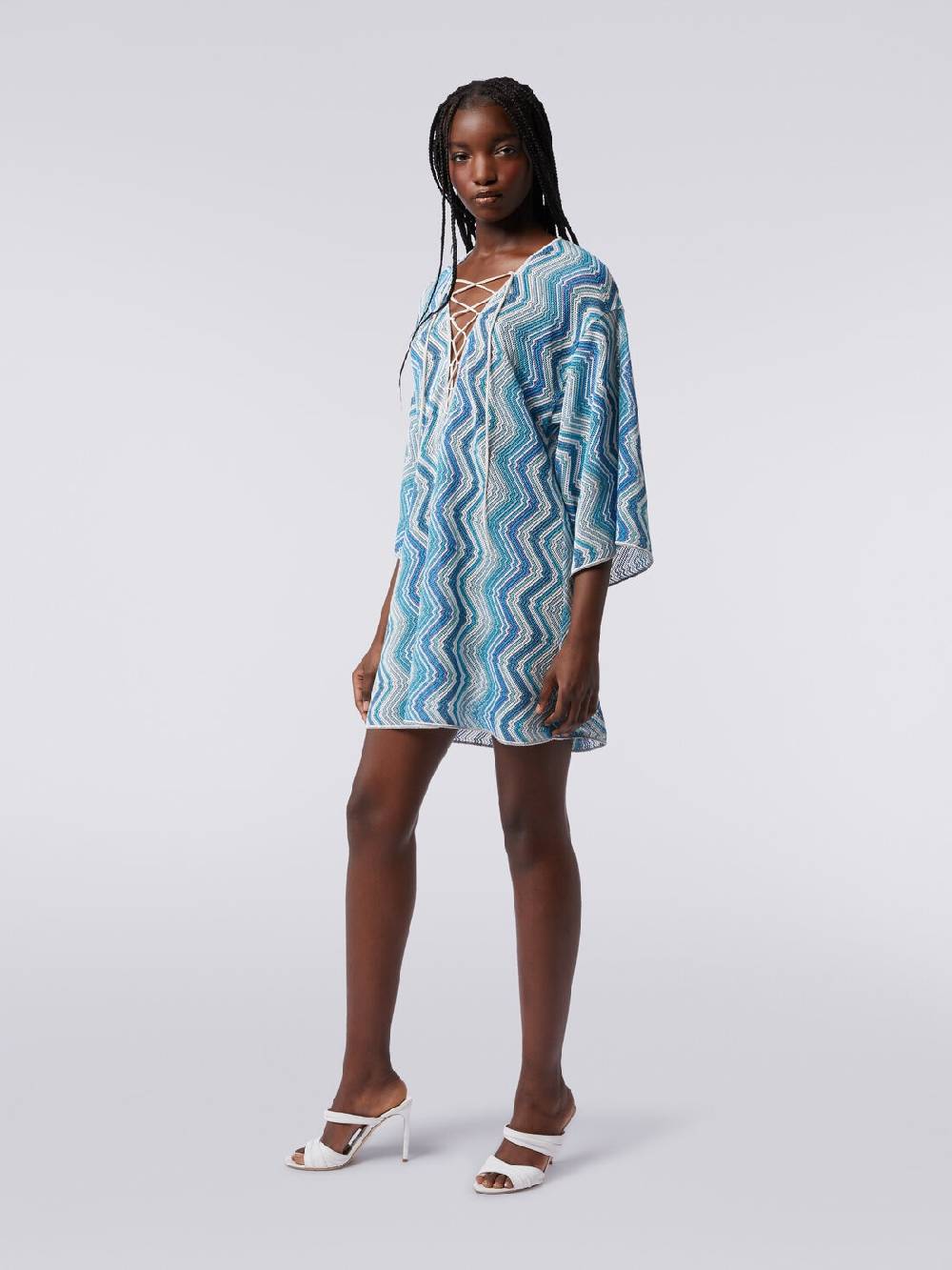 M Missoni Caftano copricostume corto con allacciatura intrecciata Fino al 60% di sconto