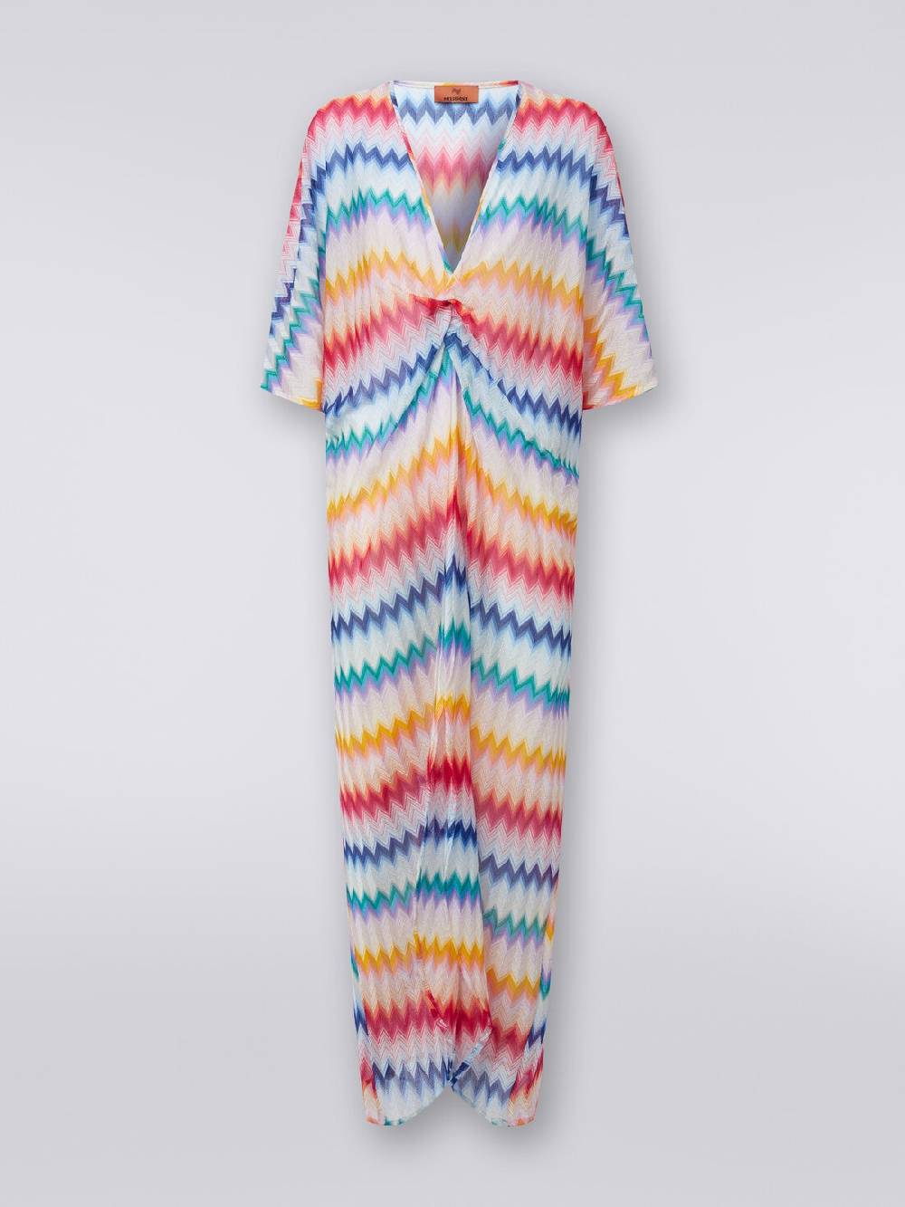 M Missoni Caftano copricostume lungo con dettaglio torchon e stampa zig zag Fino al 65% di sconto