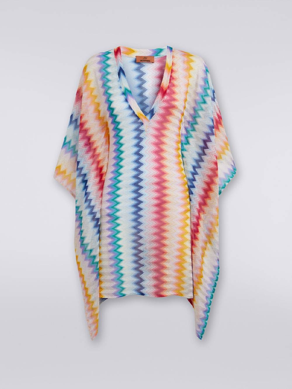 M Missoni Caftano copricostume corto in viscosa zig zag con lurex Discount Store per i nuovi prodotti