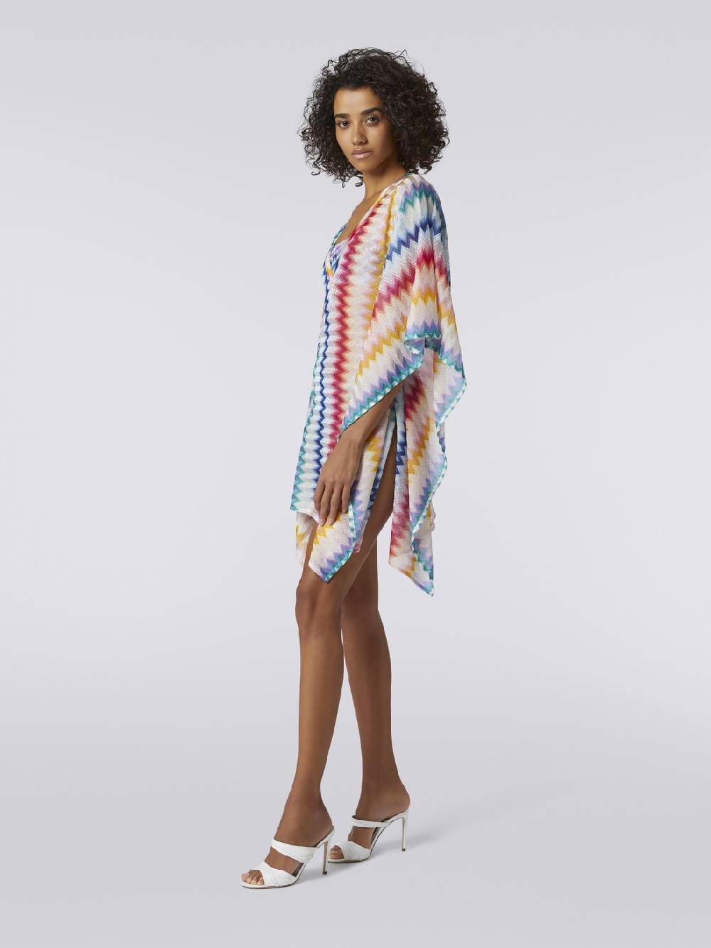 M Missoni Caftano copricostume corto in viscosa zig zag con lurex Discount Store per i nuovi prodotti