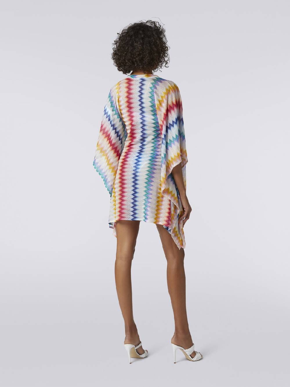 M Missoni Caftano copricostume corto in viscosa zig zag con lurex Discount Store per i nuovi prodotti