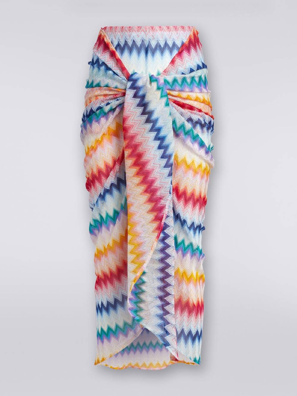 M Missoni Gonna pareo motivo zig zag con lurex Enormi sconti