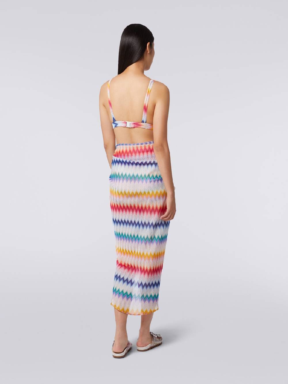 M Missoni Gonna pareo motivo zig zag con lurex Enormi sconti