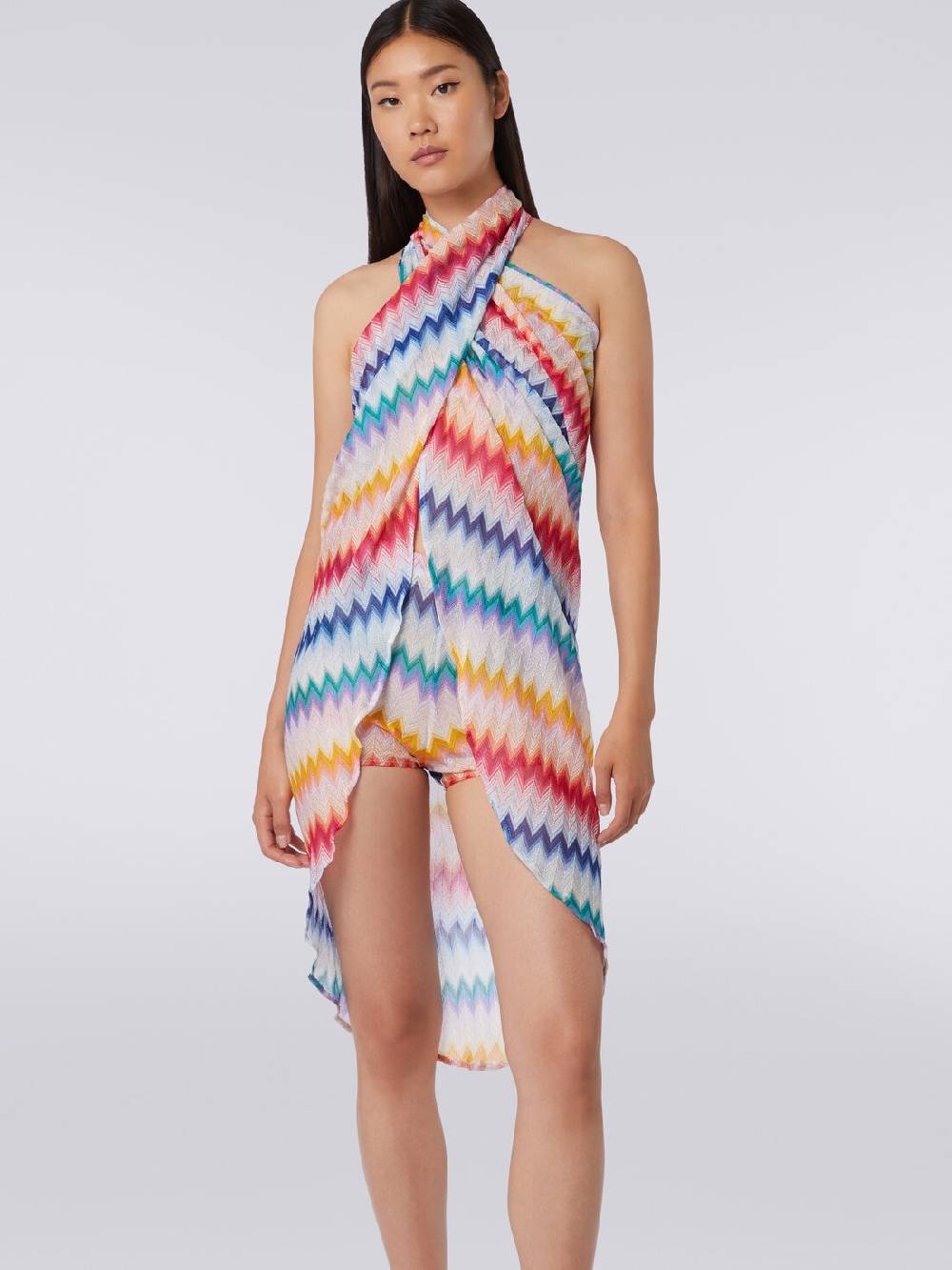 M Missoni Gonna pareo motivo zig zag con lurex Enormi sconti