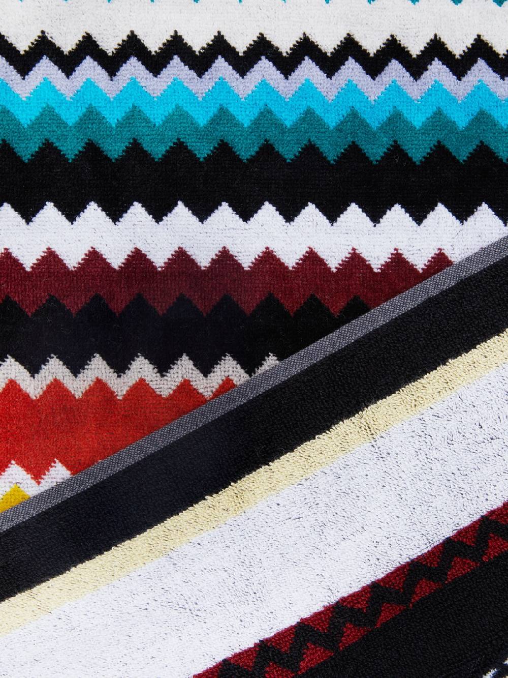 M Missoni Telo mare 100x180 cm Curt in spugna di cotone zig zag Officina