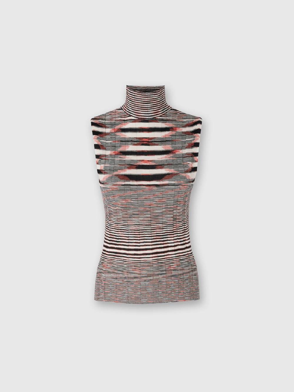 M Missoni Canottiera con collo alto in cashmere e seta a costine Limitato a 3 giorni