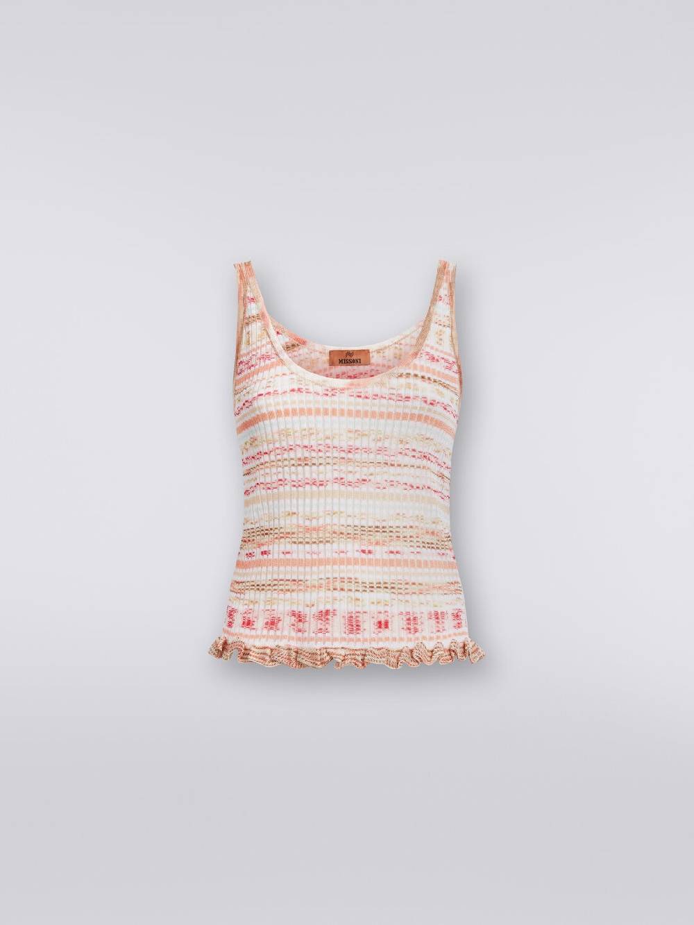 M Missoni Canottiera in viscosa a costine fiammata Black Friday Prezzi