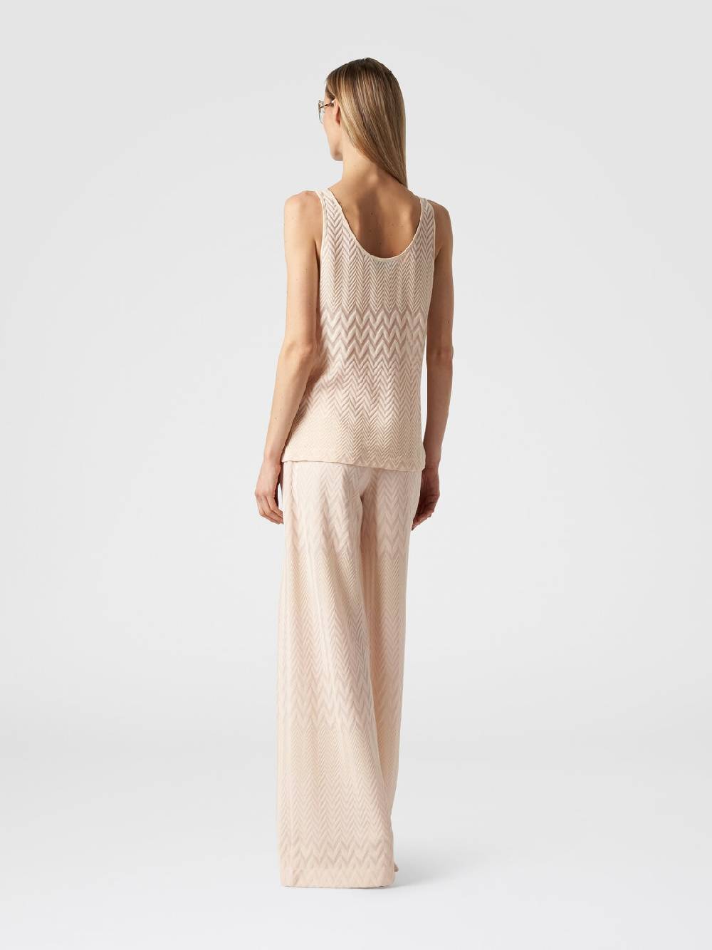 M Missoni Canottiera in maglia di viscosa e cotone zig zag Duty-free