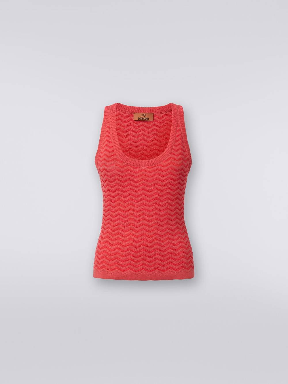 M Missoni Canottiera in maglia di viscosa e cotone chevron 50% di sconto per tempo limitato