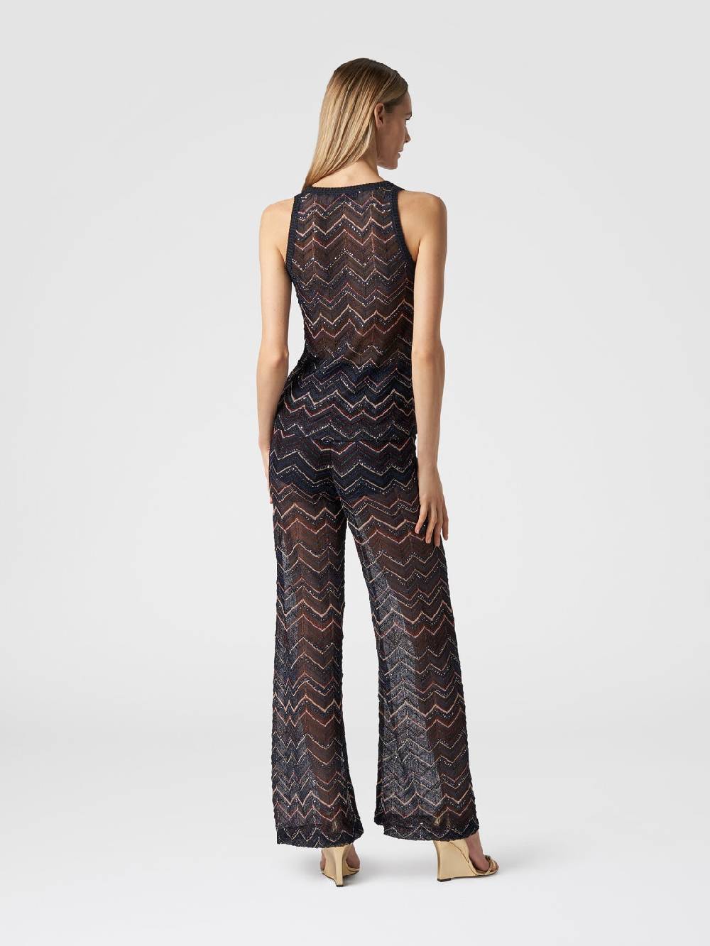 M Missoni Canottiera in maglia zig zag con lurex e paillettes Sconti questo mese