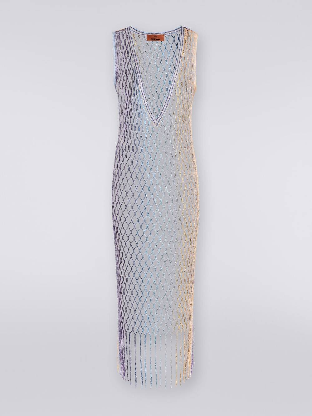 M Missoni Copricostume in rete effetto metal con frange Italia